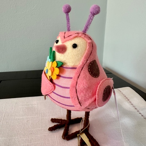 Featherly Friends Lady the Ladybug Fabric Bird - Picture 6 of 11